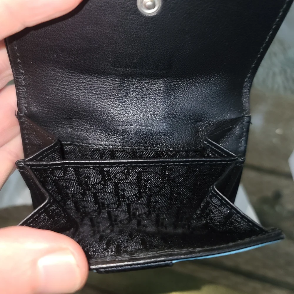 Christian Dior Hardcore John Galliano Baby Blue and Black Wallet